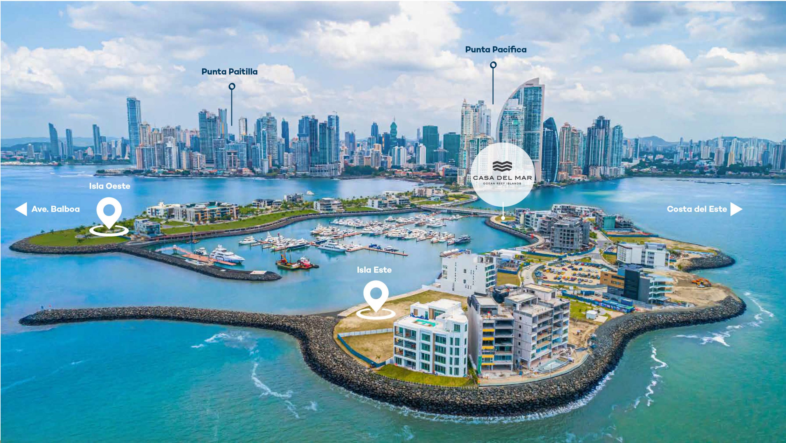 Mapa Ocean reef islands